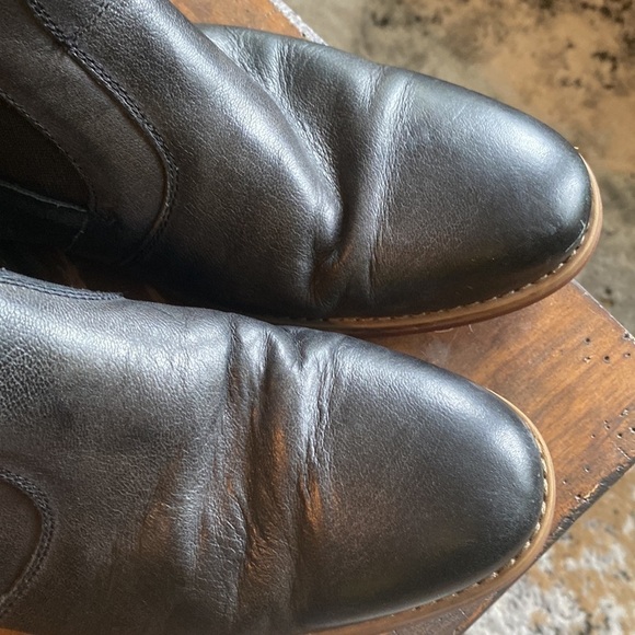 Florsheim Black Leather Belfast Buckle Strap Chelsea Ankle Boots Size 9 - Picture 4 of 13